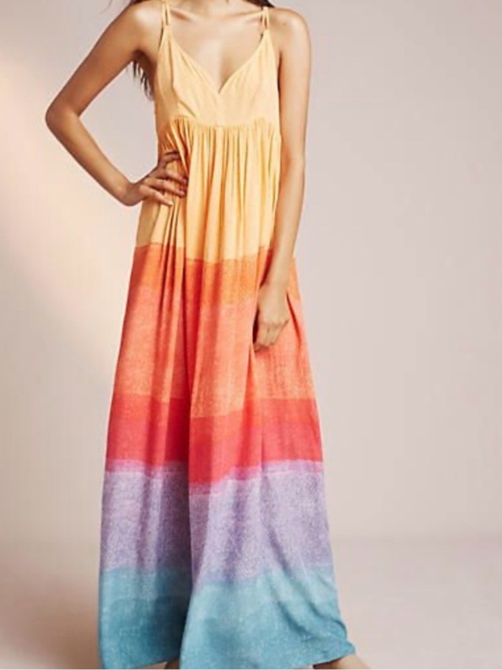 Anthropologie Carla Weeks Maci Rainbow Dress XS